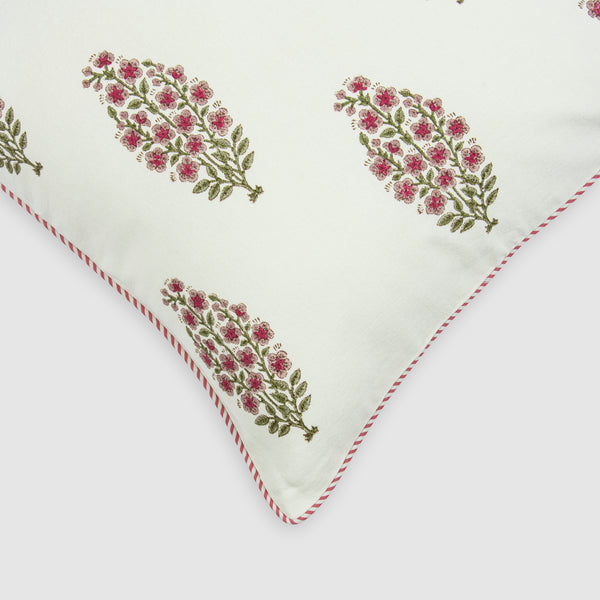 Conifer Block Printed Cushion Cover | Houmn