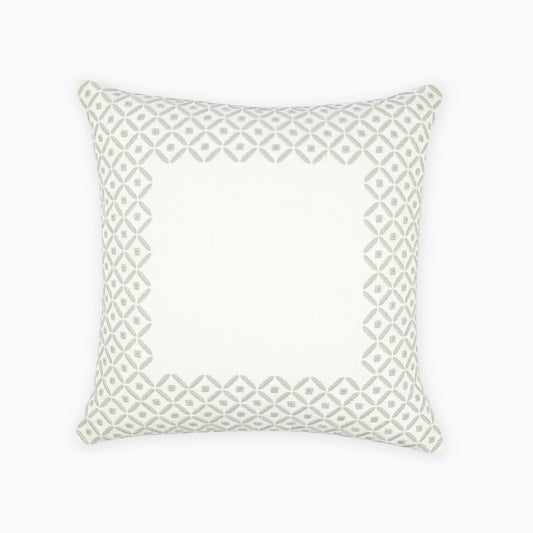 PINE FRAME EMBROIDERED COTTON CUSHION COVER