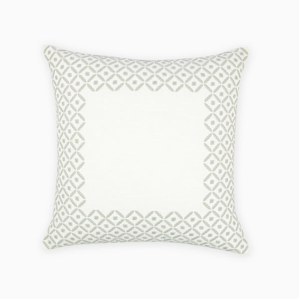 PINE FRAME EMBROIDERED COTTON CUSHION COVER