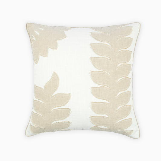 Wild Cherry Embroidered Cotton Cushion Cover | Houmn