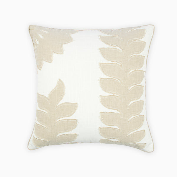 Wild Cherry Embroidered Cotton Cushion Cover | Houmn