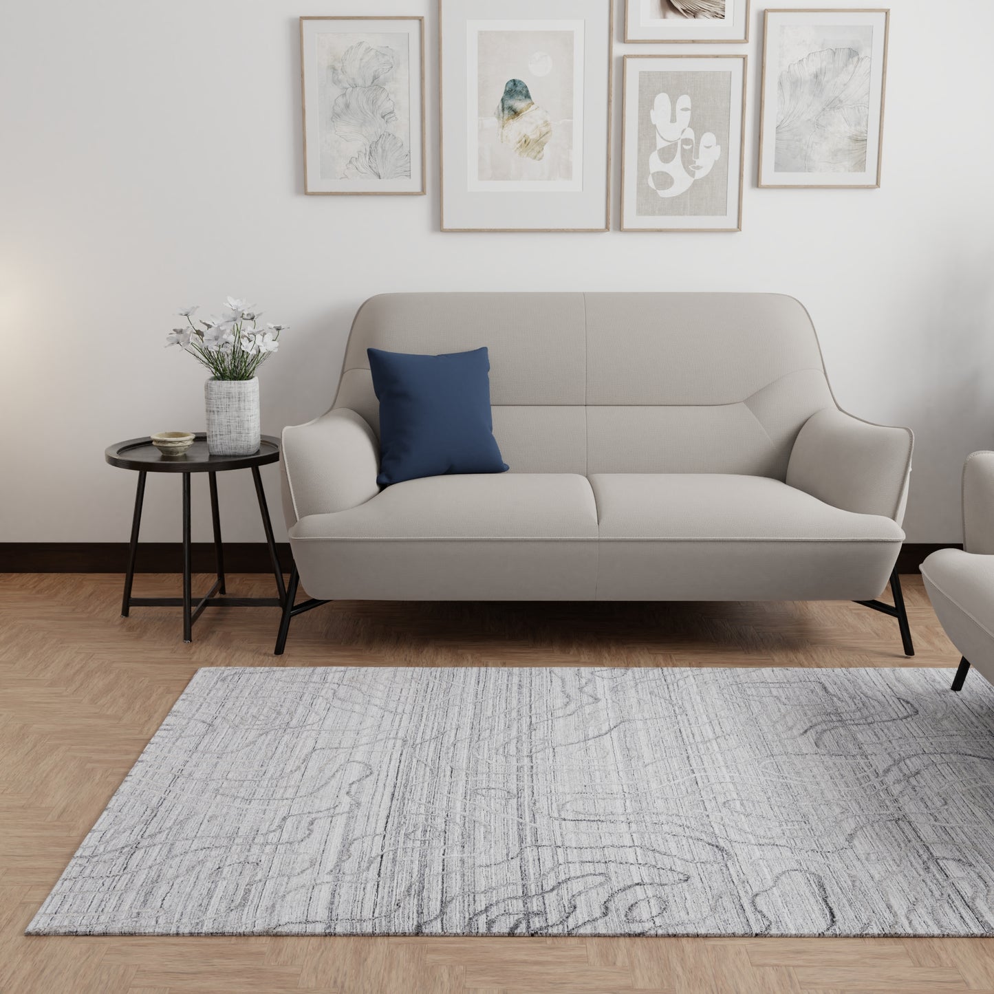 BELLAMY GREY & BEIGE RUG