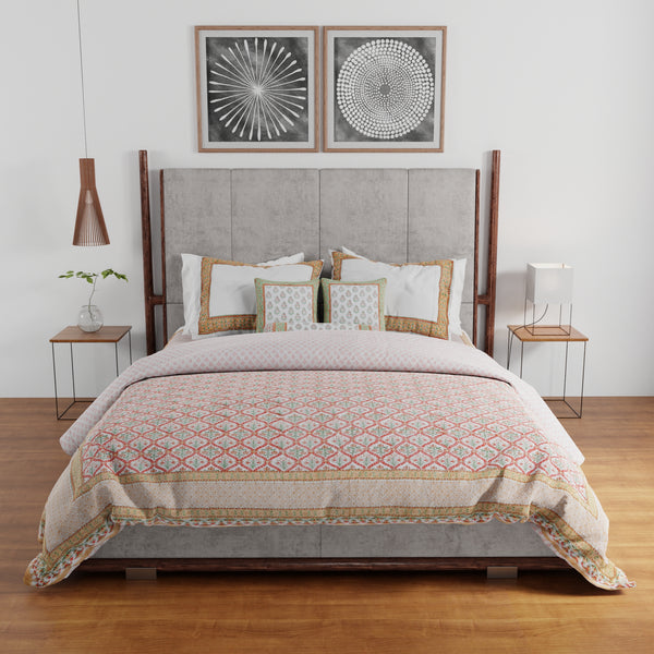 POLLUS BLOCK PRINT BEDDING SET (7 PIECE SET)